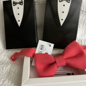 NWT 2 youth coral bow ties